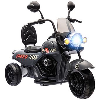 Qaba 6V 3 Wheel Electric Motorcycle for Kids w/ Headlights, Music
