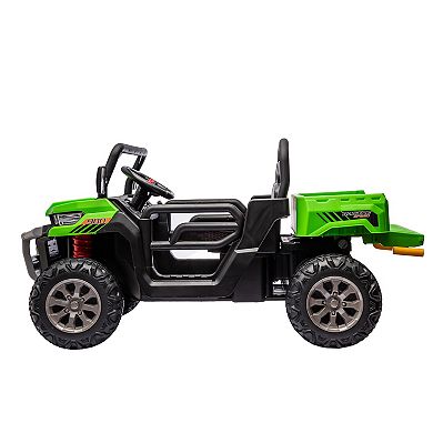 Whisen 24V Kids Ride On Electric 2 Seater Truck Car with Dump Bed and Shovel