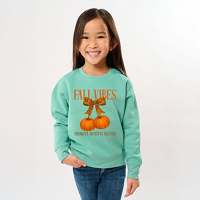 Coquette Thankful Grateful Blessed - Youth Graphic Sweatshirt