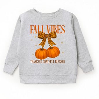 Coquette Thankful Grateful Blessed - Youth Graphic Sweatshirt