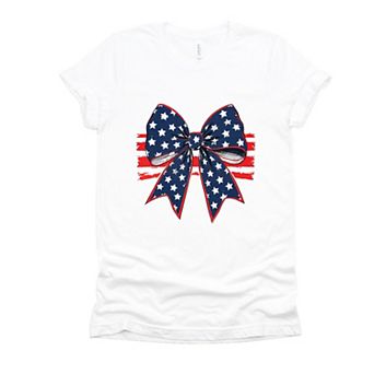 Coquette Patriotic Bow - Women's Short Sleeve Graphic T-Shirt