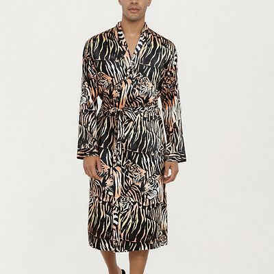 tiger satin dress Go Get 'Em Tiger Satin Maxi Slip Dress Rust / Small