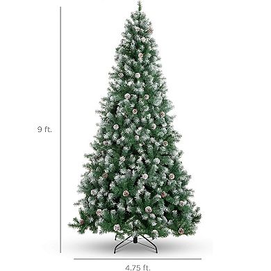 Pre-Decorated Holiday Christmas Tree for Home, Office,Party Decoration, Flocked Christmas Tree,PVC
