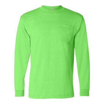 Bayside 50/50 Long Sleeve Pocket T-Shirt