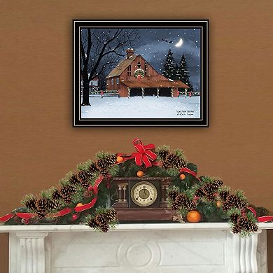LOVMOR Decor 4U Night Before Christmas Black Framed Wall Art Billy Jacobs