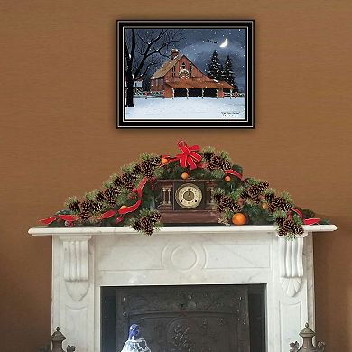 LOVMOR Decor 4U Night Before Christmas Black Framed Wall Art Billy Jacobs