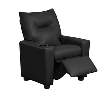 Chang Kids Recliner Chair, Built In Cupholder, Faux Leather