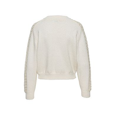 Lascana Women's Crochet Bomber Jacket