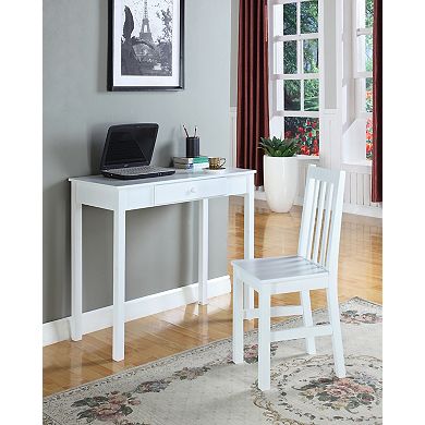 Duluth White Finish Wood Home Office Secretary Writing Desk