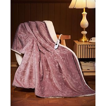 Heated Throw Blanket,Electric Blanket Throw w/4 Heat Levels&4H Auto Off, Fast Heating Blankets