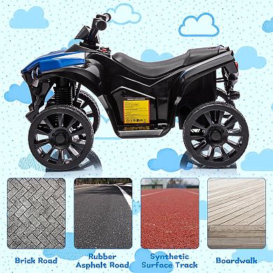 6V Battery Powered Kids ATV with LED Headlights & Music, 1.8 MPH, 55 LBS Capacity.