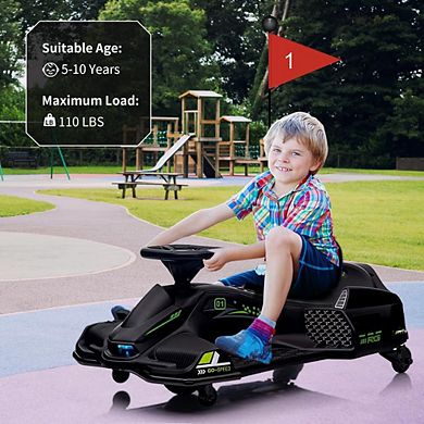 12V Kids Ride On Drift Car, Electric Go-Kart