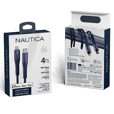 Nautica CB305 USB-C to Lightning Cable MFi Certified Fast Charger for iPhone 15, 16 & More