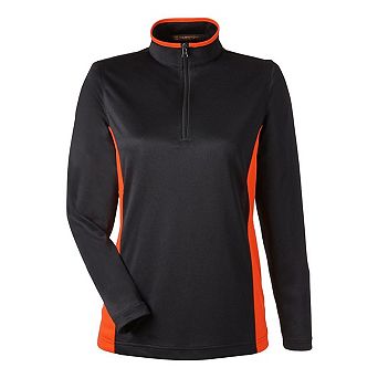 Harriton Women's Flash Snag Protection Plus IL Colorblock Quarter-Zip Pullover