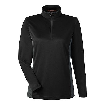 Harriton Women's Flash Snag Protection Plus IL Colorblock Quarter-Zip Pullover