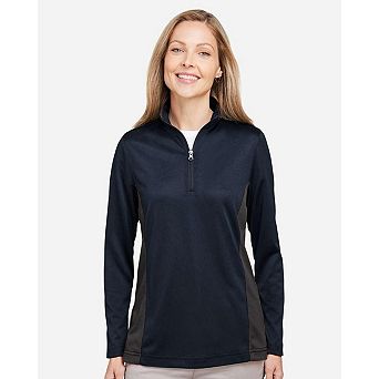 Harriton Women's Flash Snag Protection Plus IL Colorblock Quarter-Zip Pullover