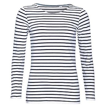 SOLS Womens/Ladies Marine ed Long-Sleeved T-Shirt