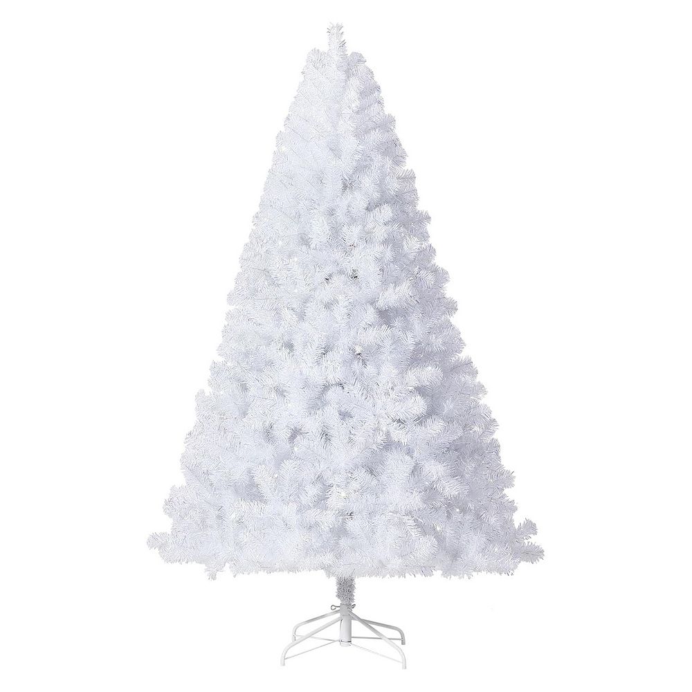 Prelit Christmas Tree, White Tinsel Christmas Tree