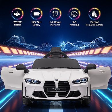 12V Kids Ride On Car，Licensed BMW M4, Electric Powered Vehicle Car