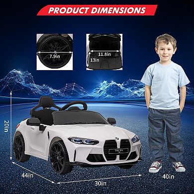 12V Kids Ride On Car，Licensed BMW M4, Electric Powered Vehicle Car