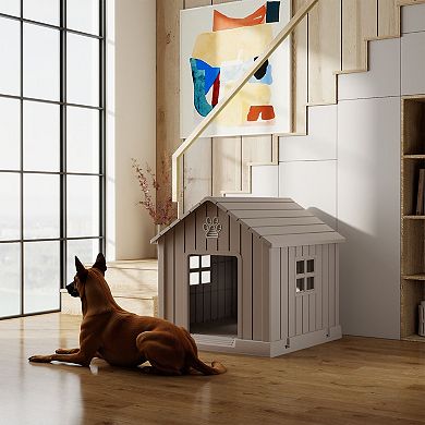 HDPE Material 38 Inch Indoor Outdoor Dog House