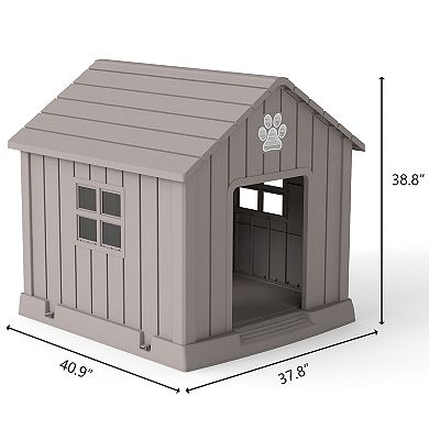 HDPE Material 38 Inch Indoor Outdoor Dog House