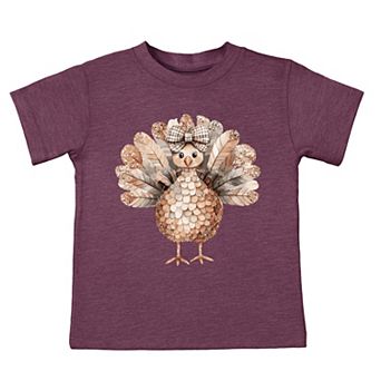 Sparkle Turkey - Toddler Short Sleeve Graphic T-Shirt