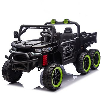 Whisen 24V Two-Seater Kids Electric Ride-On Six-wheel Electric Dump Truck with Parents Control