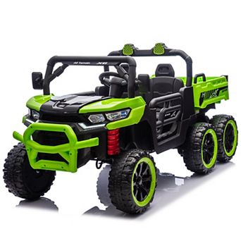 Whisen 24V Two-Seater Kids Electric Ride-On Six-wheel Electric Dump Truck with Parents Control