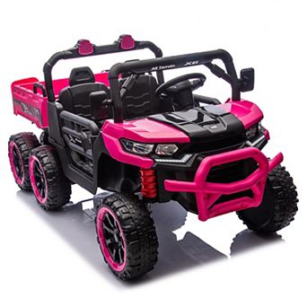 Whisen 24V Two-Seater Kids Electric Ride-On Six-wheel Electric Dump Truck with Parents Control