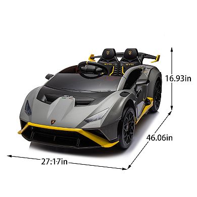 Whisen Lamborghini Style 24V Two-Seater Kids Electric Ride-On Drift Car