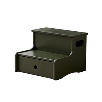 Kings Brand Furniture Wooden Toddler Step Stool for Kids with Storage for Bedroom,Bathroom & Kitchen