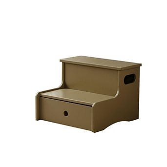 Kings Brand Furniture Wooden Toddler Step Stool for Kids with Storage for Bedroom,Bathroom & Kitchen
