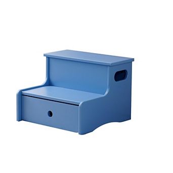 Kings Brand Furniture Wooden Toddler Step Stool for Kids with Storage for Bedroom,Bathroom & Kitchen