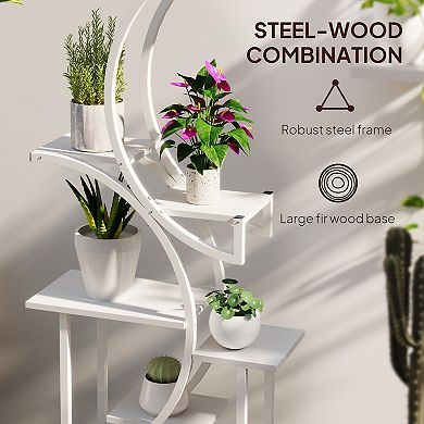 Outsunny 8 Tier Plant Stand, 62inch S-Shaped Plant Shelf