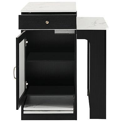 Whisen Kitchen Island with Extendable Dining Table