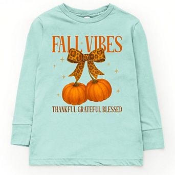 Coquette Thankful Grateful Blessed - Youth Long Sleeve Graphic T-Shirt