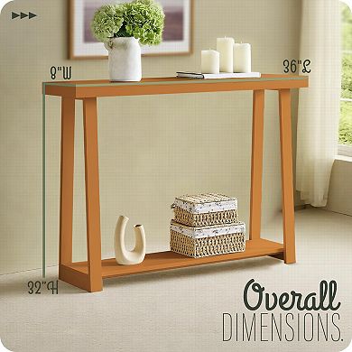 Kings Brand Furniture Emma Narrow Console Table with Lower Shelf