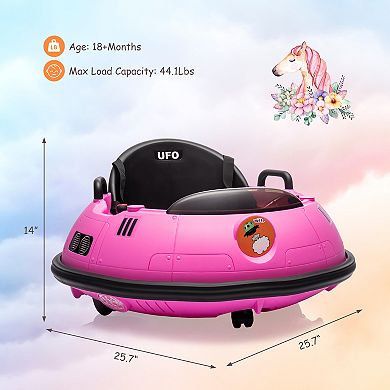 12V Bumper Car with Remote Control, Ride On Bumper Car