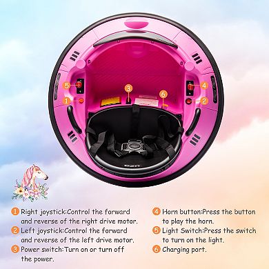 12V Bumper Car with Remote Control, Ride On Bumper Car