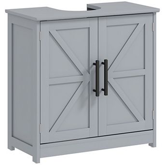 HOMCOM Pedestal Sink Storage Cabinet, Bathroom Sink Cabinet