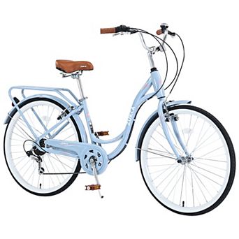 Whisen City-style 26 Inch Ladies Bicycle, 7 Speed, Steel Frame, Front and Rear V brakes