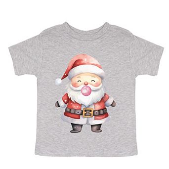 Watercolor Santa Bubblegum - Toddler Short Sleeve Graphic T-Shirt