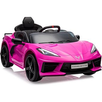 Kids Electric Car, 12V Ride-On with Remote Control, Visual Dashboard & LED Lights, Sports Toy