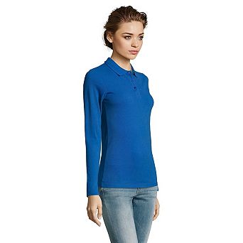 SOLS Womens/Ladies Perfect Long Sleeve Pique Polo Shirt