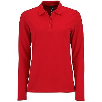 SOLS Womens/Ladies Perfect Long Sleeve Pique Polo Shirt