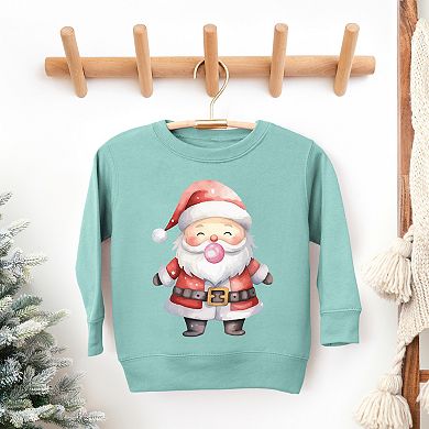 Watercolor Santa Bubblegum - Toddler Graphic Sweatshirt