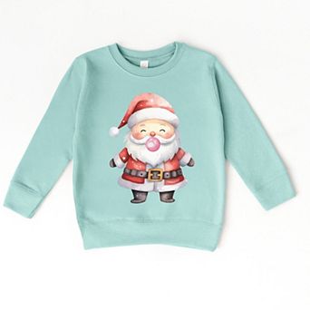 Watercolor Santa Bubblegum - Toddler Graphic Sweatshirt