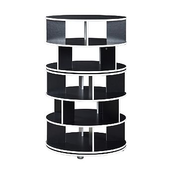Kings Brand Furniture - 5 tier Rotating Shoe Rack, 360° Revolving Lazy Susan Spinning Shoe Rack
