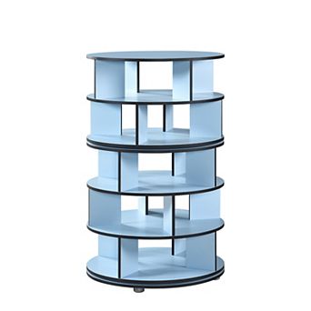 Kings Brand Furniture - 5 tier Rotating Shoe Rack, 360° Revolving Lazy Susan Spinning Shoe Rack